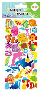 Naklejki 3D Puffy - Colorful Fishes, 9.5 cm x 22 cm, Happy Color