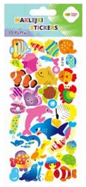 Naklejki 3D Puffy - Colorful Fishes, 9.5 cm x 22 cm, Happy Color