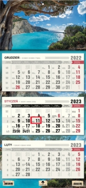Kalendarz ścienny Trójdzielny Majorka