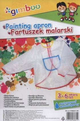Fartuszek malarski, rozmiar 3-6 lat,mix kolorów