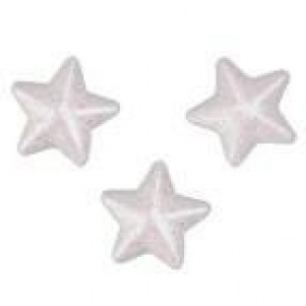 Styropianowe gwiazdki 30x28mm białe 18szt