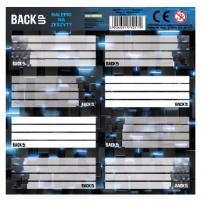 Nalepki na zeszyty Backup 8A58, 1 blister