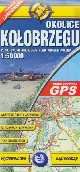 Okolice Kołobrzegu Mapa turystyczna laminowana