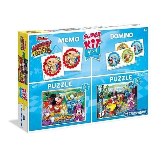 Super Kit Puzzle 2x30 + Memo + Domino Mickey and the Roadster Racers (08217)