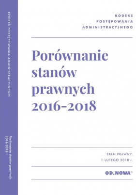 Porównanie stanów prawnych KPA 2016-2018