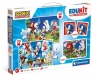 Puzzle 48 + 36 + Memo + 6 klocków Edukit Sonic