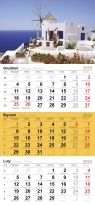 Kalendarz ścienny, trójdzielny 2024 (T-106T-03) Kevin Prenger