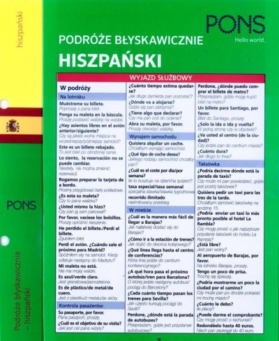 Hiszpański Podróże błyskawicznie