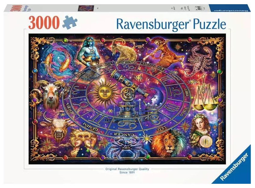 <img src='https://webimage.pl/pics/180/7/d4005556167180.png' style='height:440px' /> Ravensburger, Puzzle 3000: Znaki zodiaku (167180)