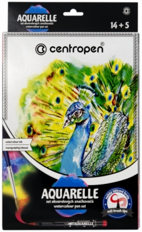 Centropen: Zestaw "Aquarelle 9383", 14 przyborów + 5 arkuszy