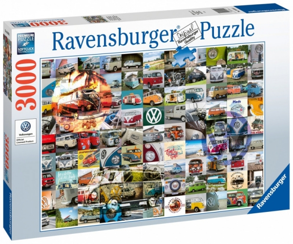 Ravensburger, Puzzle 3000: 99 momentów kampera VW (160181)