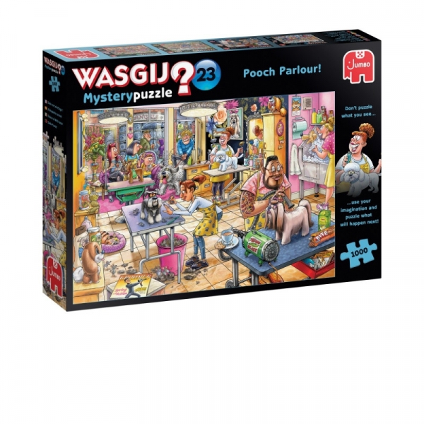 Puzzle 1000 elementów Wasgij Mystery Salon dla psów (JUM25018)