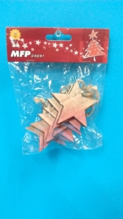 Gwiazdki drewniane zestaw 6x6cm 6szt