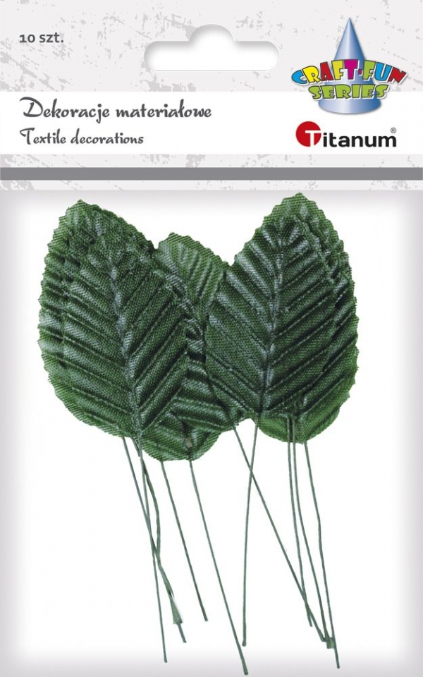 Dekoracje materiałowe zielone liście (396471)