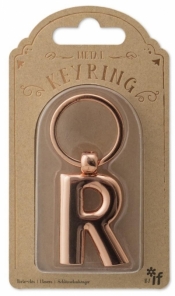 Metalowy brelok do kluczy litera R Keyring