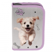 Piórnik jednokomorowy z wyposażeniem - Hello Puppie