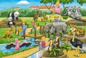 Puzzle 3x24: Dzień w zoo
