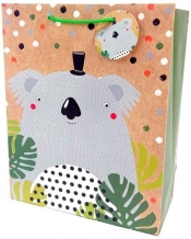 Torebka ozdobna matowa 26x32x12cm Koala