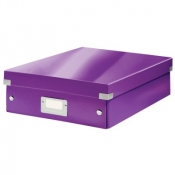 Pudło archiwizacyjne Leitz Click & Store z przegródkami - fioletowy 280 mm x 100 mm x 370 mm (60580062)