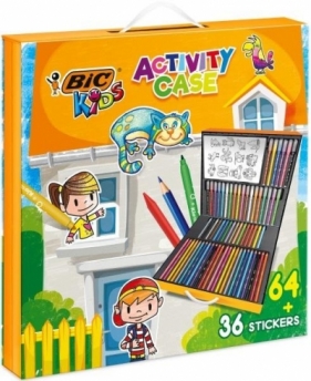 Zestaw Kids Activity Case + Stickers 64+36szt BIC