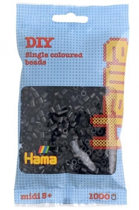 Koraliki Midi w woreczku 1000el czarne