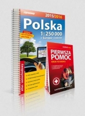 Polska Atlas samochodowy 1:250 000 + pierwsza pomoc 2015/2016