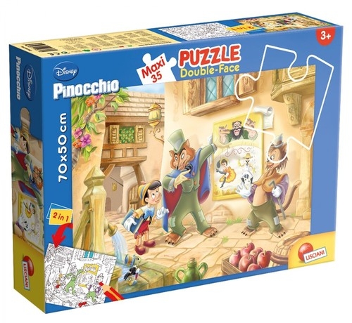 Puzzle dwustronne Maxi 35 Pinokio (48182)