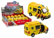 Ambulans karetka 1:32 światła dźwięk napęd żółta
