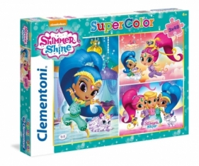 Puzzle 3 x 48 Superkolor Shimmer and shine