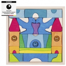 Zamek układanka z lśniącymi kamieniami