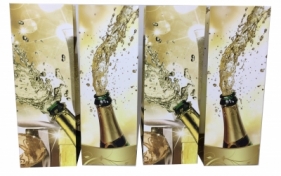Torba lux 210gsm na butelke (12x36x9) szampan - nr 4