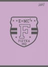 Zeszyt a5 60k krata laminowany fizyka  ściąga college