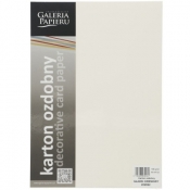 Papier ozdobny (wizytówkowy) Galeria Papieru gładki kremowy A4 - kremowy 160 g (202822)