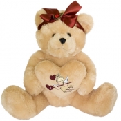 Maskotka Misia Julia z beżowym sercem 25cm (11308)