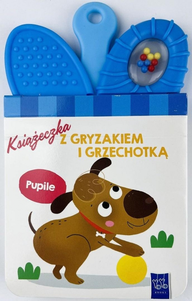 Książeczka z gryzakiem i grzechotką. Pupile