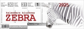 Kalendarz 2025 biurkowy Zebra