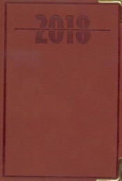 Terminarz 2018 - B7 Lux Złocony - brązowy