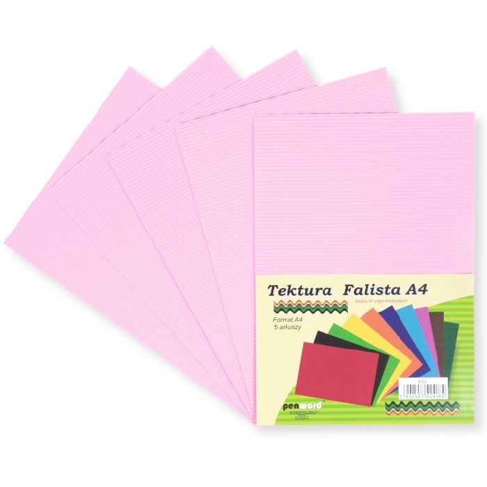Tektura A4 falista lila 5szt