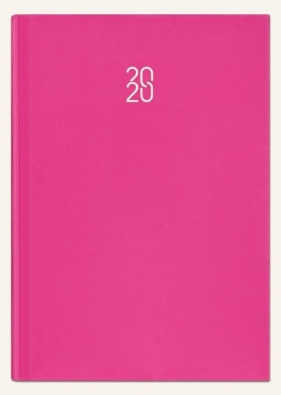 Kalendarz książkowy B6 Lux 2020 fuksja nubuk