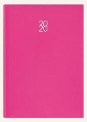 Kalendarz książkowy B6 Lux 2020 fuksja nubuk