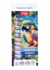 Farby akrylowe 12 kolorów EASY