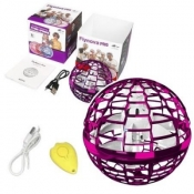 Kula latająca flynova sterowana ręką LED 10cm róż