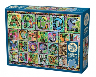 <img src='https://webimage.pl/pics/185/1/d625012451185.jpg' style='height:440px' /> Puzzle 500 Zwierzęcy alfabet 113578