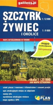 Mapa wodoodporna - Szczyrk, Żywiec i okolice - Opracowanie zbiorowe