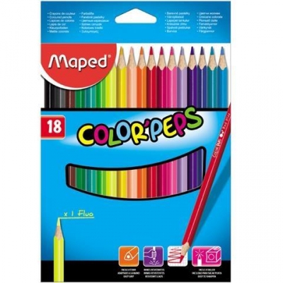 Kredki Colorpeps trójkatne 18 kolorów Maped 