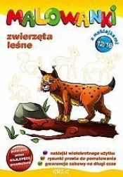 Malowanki 12 Zwierzęta leśne + pisak - <br />