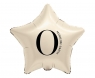 Balon foliowy Gwiazda kremowa cyfra 0 44cm