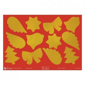 Naklejki bożonarodzeniowe Z Design - Złote symbole, błyszczące (54618)