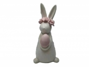 Figurka ceramiczna zajączek z jajkiem