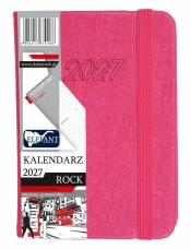 Kalendarz 2027 A7 tygodniowy Rock - różowy